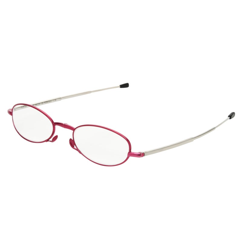 Foster Grant Women's Gideon Rectangular Reading Glasses, Magenta/Transparent, 64 mm, +2.50 - Image 1